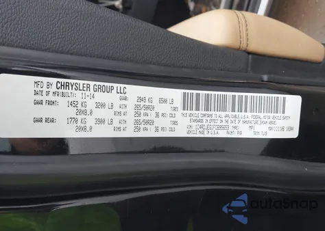 2015 Dodge Durango Citadel из США, поврежденный, VIN 1C4RDJEG1FC695653